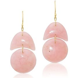 Ten Thousand Things Ten Thousand Things Pink Opal Tiny Arp Drop Earrings 