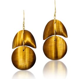 Ten Thousand Things Ten Thousand Things Tiger's Eye Tiny Arp Drop Earrings 