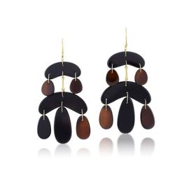 Ten Thousand Things Ten Thousand Things Tiny Black Onyx Chandelier Earrings 