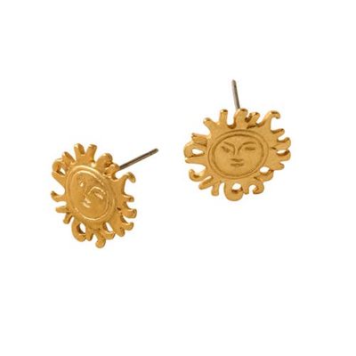Ten Thousand Villages Ten Thousand Villages Calida Plate Sun Post Earrings