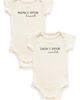 Tenth & Pine Tenth & Pine 2 Pack - Mama's Entire Heart + Dada's Entire World Organic Cotton Baby Bodysuits - 1