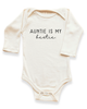 Tenth & Pine Tenth & Pine Auntie Is My Bestie - Organic Long Sleeve Baby Bodysuit - 1