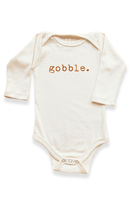 Tenth & Pine Tenth & Pine Gobble - Organic Long Sleeve Baby Bodysuit