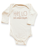 Tenth & Pine Tenth & Pine Hello I'm New Here Organic Baby Bodysuit Long Sleeve - 1