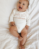Tenth & Pine Tenth & Pine Hello I'm New Here Organic Baby Bodysuit Long Sleeve - 5