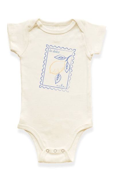 Tenth & Pine Tenth & Pine La Dolce Vita Stamp Organic Cotton Baby Bodysuit