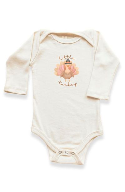 Tenth & Pine Tenth & Pine Little Turkey Graphic Organic Bodysuit Long Sleeve