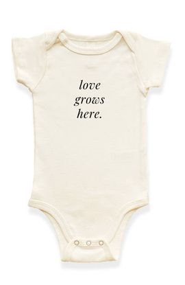 Tenth & Pine Tenth & Pine Love Grows Here Organic Cotton Baby Bodysuit