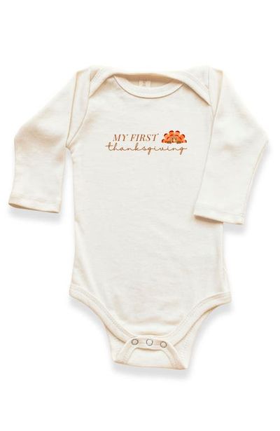 Tenth & Pine Tenth & Pine My First Thanksgiving Organic Bodysuit Long Sleeve