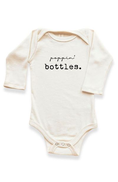 Tenth & Pine Tenth & Pine Poppin' Bottles - Organic Baby Bodysuit Long Sleeve