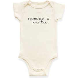Tenth & Pine Tenth & Pine Promoted to Auntie Organic Baby Bodysuit