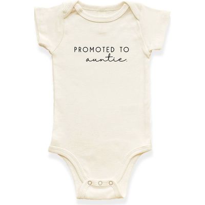 Tenth & Pine Tenth & Pine Promoted to Auntie Organic Baby Bodysuit