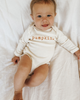 Tenth & Pine Tenth & Pine Pumpkin - Organic Long Sleeve Baby Bodysuit - 4