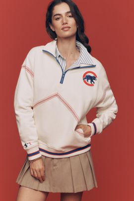 Terez Cotton MLB Quarter-Zip Sweatshirt