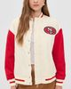 Terez Terez 49rs Colorblock Bomber Jacket 49ers Sugar Swizzle/Red - 2