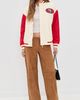 Terez Terez 49rs Colorblock Bomber Jacket 49ers Sugar Swizzle/Red - 5