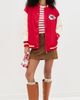 Terez Terez Chiefs Colorblock Bomber Jacket Chiefs Red/Sugar Swizzle - 5