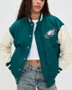 Terez Terez Eagles Colorblock Bomber Jacket Eagles Midnight Green/Sugar - 2