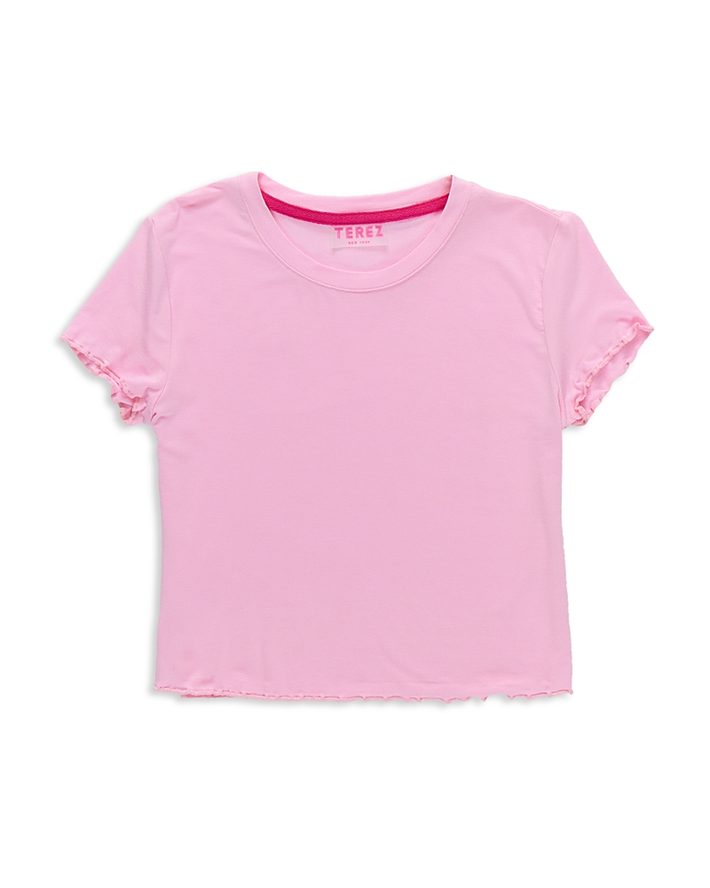 Terez Terez Girls' Short Sleeve Lettuce Edge Tee