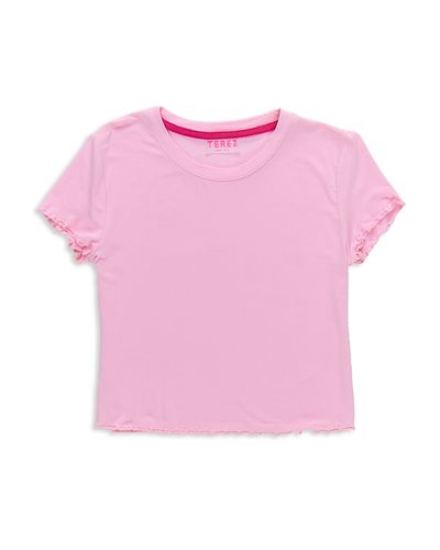 Terez Terez Girls' Short Sleeve Lettuce Edge Tee
