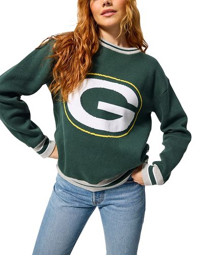 Terez Terez Green Bay Packers Jacquard Crewneck Sweater