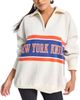 Terez Terez Knicks Quarter Zip Stripe Logo Sweater - 2