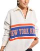 Terez Terez Knicks Quarter Zip Stripe Logo Sweater - 3