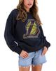 Terez Terez Los Angeles Lakers Rhinestone Crewneck Sweatshirt - 2