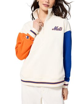 Terez Terez Mets Colorblock 1/4 Zip Sweatshirt
