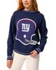 Terez Terez New York Giants Navy 1961 Helmet Jacquard Crewneck Sweater - 1