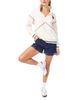 Terez Terez New York Mets Sugar Swizzle Baseball Stitch Sweatshirt - 2