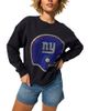 Terez Terez Ny Giants Black 1961 Helmet Rhinestone Crewneck Sweatshirt - 1