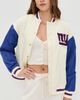 Terez Terez NY Giants Colorblock Bomber Jacket NY Giants Sugar Swizzle/Blue - 2