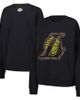 Terez Women's Terez Black Los Angeles Lakers Gemstone Logo Pullover Sweatshirt  - 1