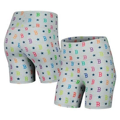 Terez Women's Terez Gray Boston Red Sox TLC Rainbow Shorts 