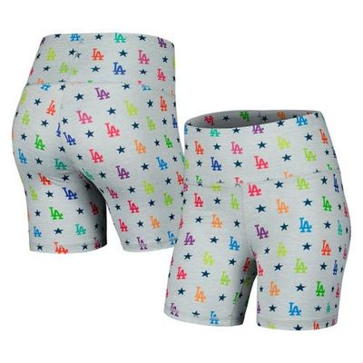 Terez Women's Terez Gray Los Angeles Dodgers TLC Rainbow Shorts 