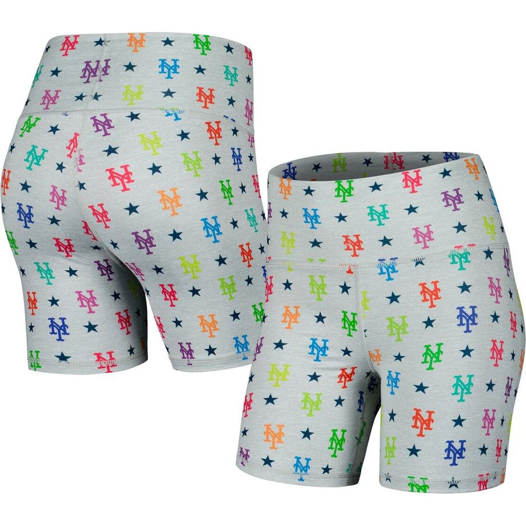 Terez Women's Terez Gray New York Mets TLC Rainbow Shorts 
