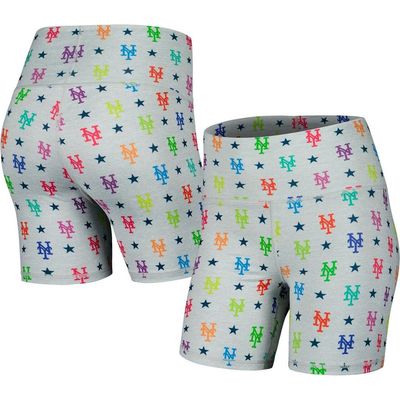 Terez Women's Terez Gray New York Mets TLC Rainbow Shorts 
