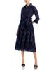 Teri Jon By Rickie Freeman Teri Jon by Rickie Freeman Floral Eyelet Collared Midi Dress - 1