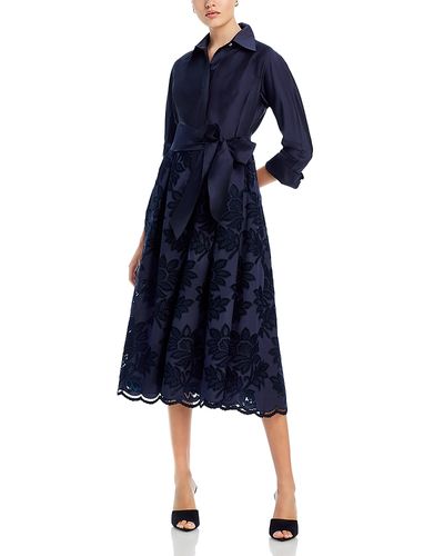 sachin and babi light blue dress Teri Jon Macrame-Embroidered Illusion Maxi Dress - Dresses & Skirts - Free  Shipping main image 0