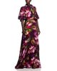 Teri Jon By Rickie Freeman Teri Jon by Rickie Freeman Floral Flutter Sleeve Mock Neck Gown - 2