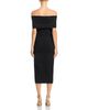 Teri Jon By Rickie Freeman Teri Jon by Rickie Freeman Jet Bead Knit Off-the-Shoulder Dress - 4