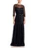 Teri Jon By Rickie Freeman Teri Jon by Rickie Freeman Lace Pintuck Ruffle Hem Gown, - 1