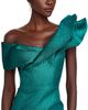 Teri Jon By Rickie Freeman Teri Jon by Rickie Freeman Metallic Jacquard Asymmetrical Ruffle Gown - 6