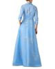 Teri Jon By Rickie Freeman Teri Jon by Rickie Freeman Metallic Jacquard Shirt Waist Gown - 2