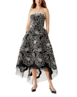 navy blue dress for baby girl Rickie Freeman for Teri Jon Peplum Asymmetrical Ruffle Sheath Dress Red  Size 12 main image 0