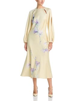 Teri Jon by Rickie Freeman - Women's Lace-Paneled Cocktail Midi-Dress Teri Jon by Rickie Freeman - Women's Lace-Paneled Cocktail Midi-Dress
