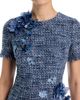 Teri Jon By Rickie Freeman Teri Jon by Rickie Freeman Tweed Short Sleeve 3D Flower Trim Dress - 3