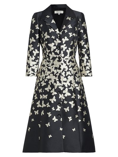 Teri Jon by Rickie Freeman - Women's Butterfly Mikado Fit & Flare Coat Dress