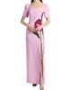Teri Jon by Rickie Freeman Women's Digital Flower Print Crepe Column Gown - 2